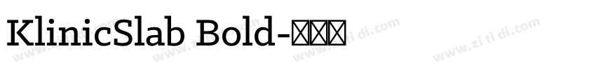 KlinicSlab Bold字体转换
